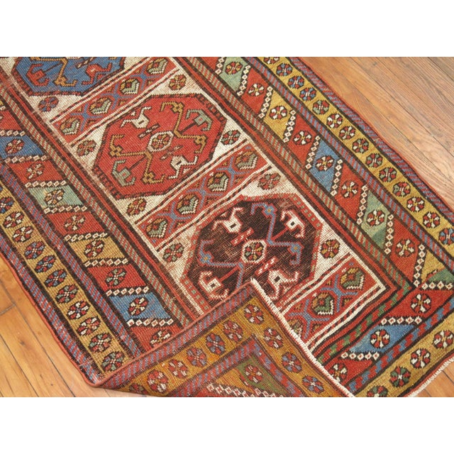 Early 20th Century Tribal Geometric Antique Zabihi Collection Persian Kurdish Runner - 3' x 16'5" For Sale - Image 5 of 10