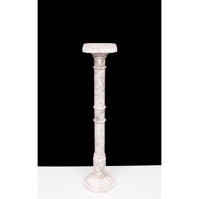 19th Century Italian Alabaster Pedestal, 1880s For Sale - Image 9 of 12