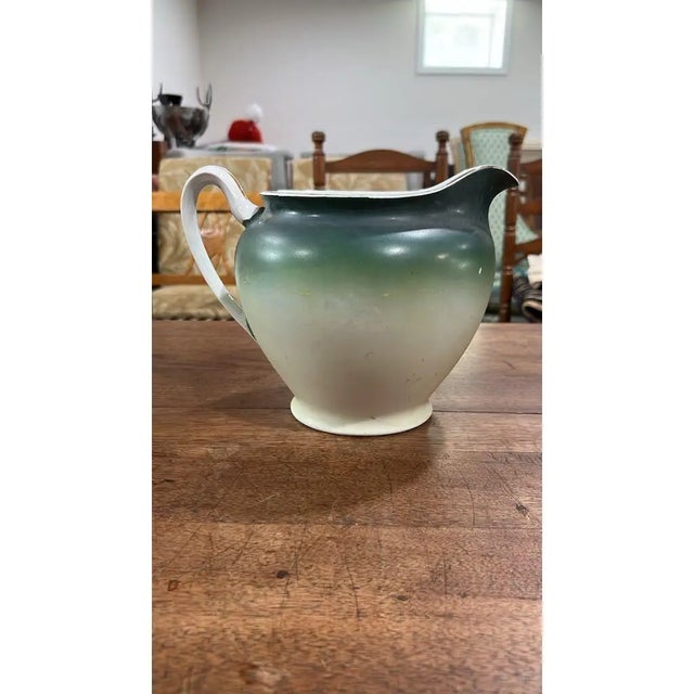 Victorian Floral Porcelain Pitcher For Sale - Image 4 of 5