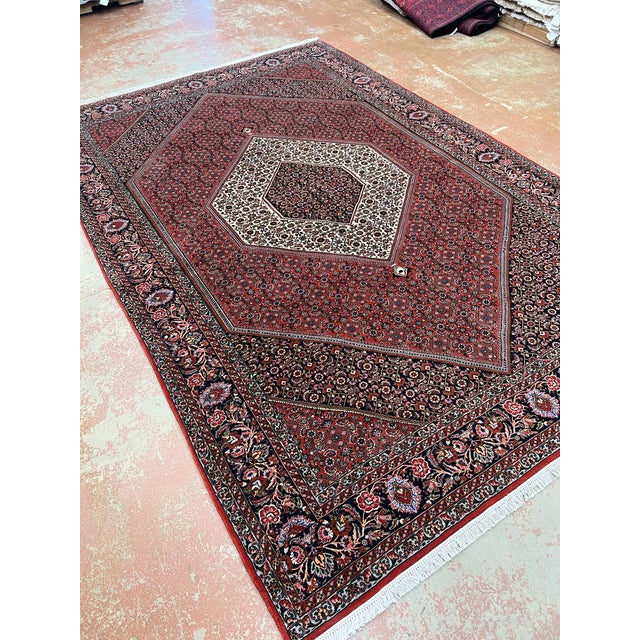 Persian Bijar Hand Knotted Wool Rug 6’10” X 10’3” For Sale - Image 4 of 7