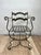 Metal Vintage Wrought Iron Curule Armchair With Sculptural Scrollwork For Sale - Image 7 of 11