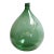 Vintage Italian Emerald Green Blown Glass Teardrop-Form Demijohn Carboy For Sale