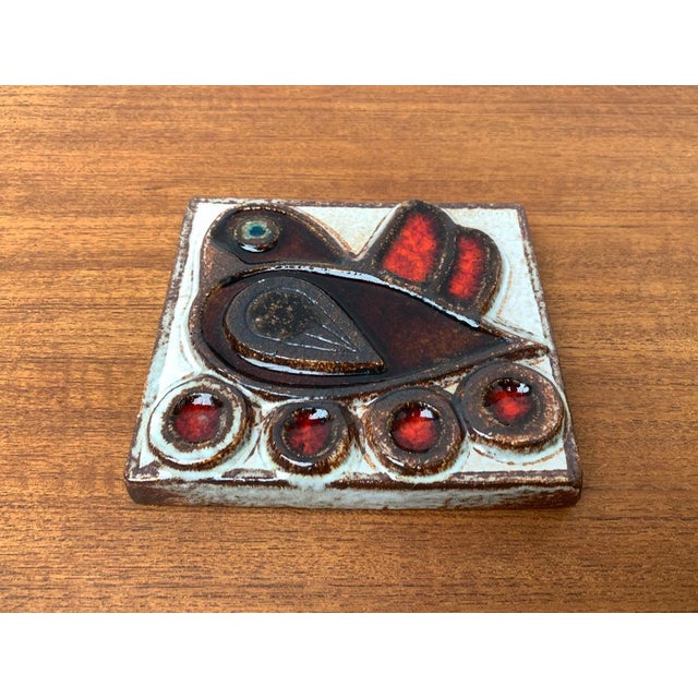 Mid-Century Danish Stoneware Bird Wall Plate by Noomi Backhausen for Søholm, 1960s For Sale - Image 6 of 18