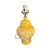 Shabby Chic Vintage c.1950s Marigold Porcelain Ginger Jar Table Lamp With Raised Floral Relief For Sale - Image 3 of 10