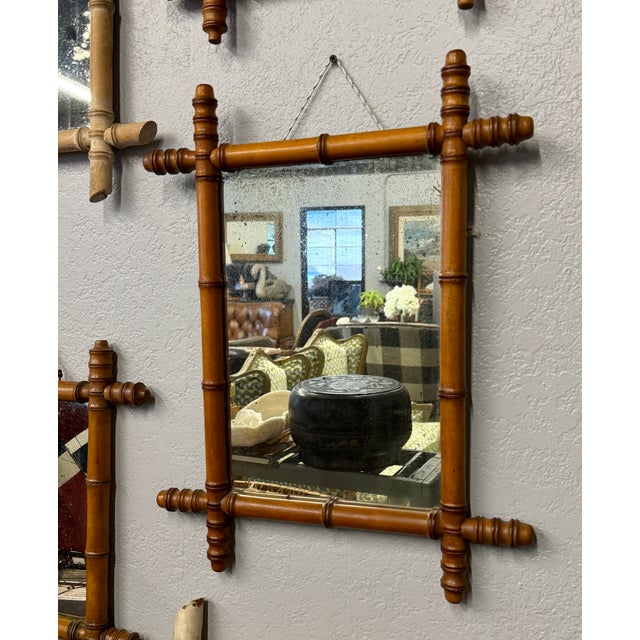 Classic vintage faux bamboo mirror, 1930s France, which I always grab when I find them because they are so classic and...