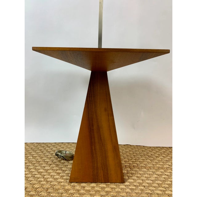 Harvey Probber 1960s Harvey Probber Walnut Floor Lamp With Table For Sale - Image 4 of 8