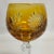 Mid-Century Hollywood Regency German Amber Hand Cut Crystal Wine Glasses - Set of 8. For Sale - Image 12 of 12