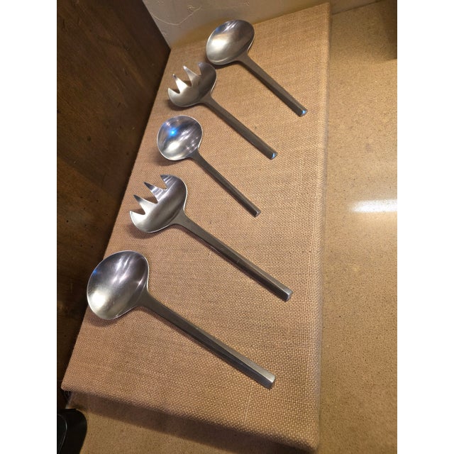 Georg Jensen Stainless Steel "Prism" Pattern Serving Pieces For Sale - Image 13 of 13