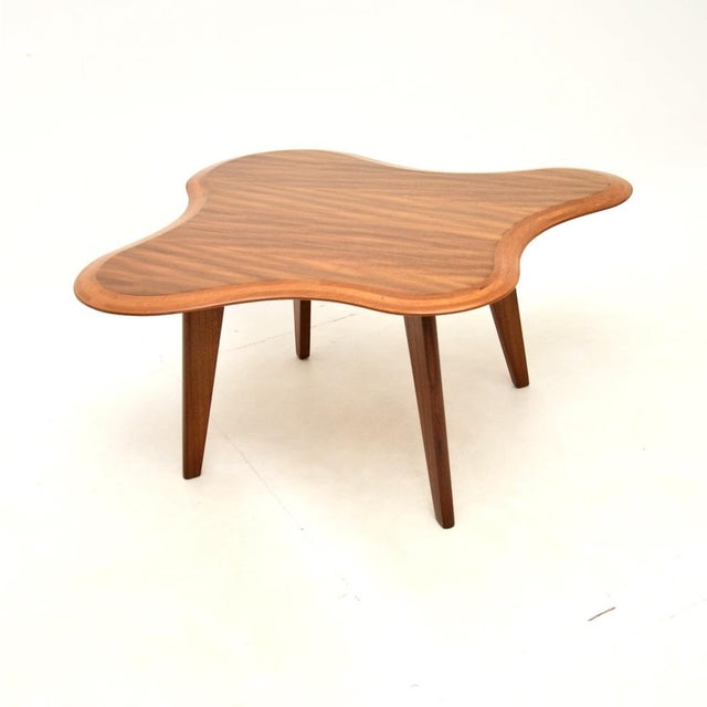 1950s Vintage Walnut Cloud Coffee Table by Neil Morris for Morris of Glasgow, 1950s For Sale - Image 5 of 11