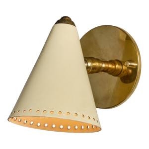 1950s Stilnovo White Perforated Metal Sconce