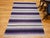 Purple Vintage American Southwestern Kilim Rug, Handwoven Wool, Stripe Pattern, Lavender & Ivory, 4x6 For Sale - Image 8 of 11