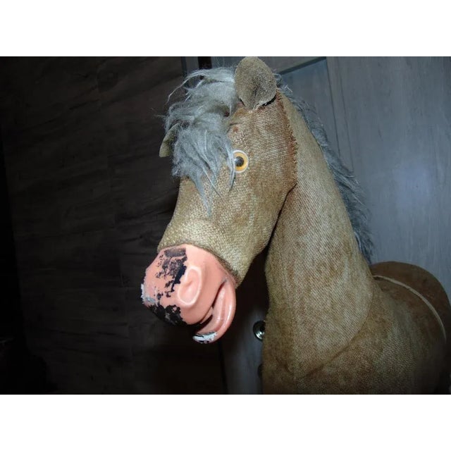 Wood Art Deco Wooden Horse on Wheels, 1920s For Sale - Image 7 of 10