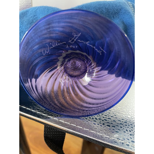 Venice & Murano Co. William Gudenrath Hand-Blown Dragon Goblet Signed 2001 For Sale - Image 4 of 4