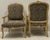 Contemporary Italian Carved Faux Bois Cerused Bergère Chairs in Zebra Fabric - Pair For Sale - Image 3 of 7