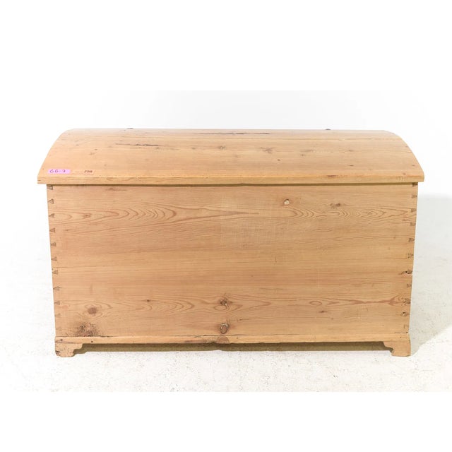 19th C Antique English Pine Blanket Chest For Sale - Image 4 of 5