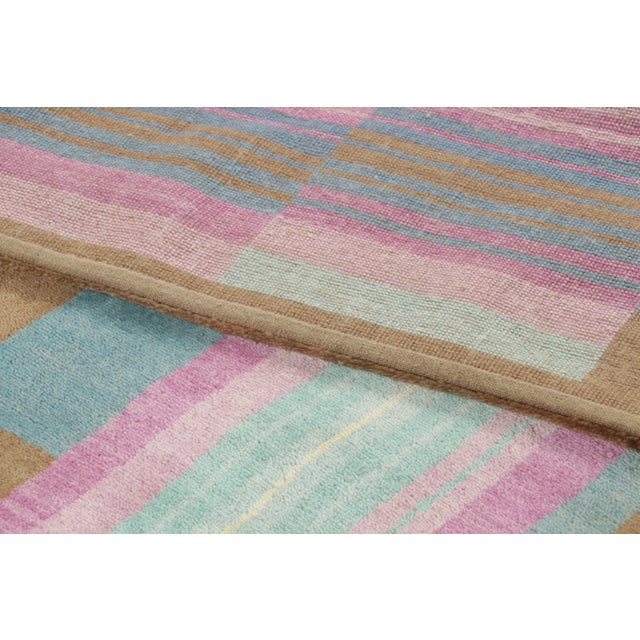Textile Contemporary Mid-Century Modern Abstract Wool Rug by Rug & Kilim, India For Sale - Image 7 of 9