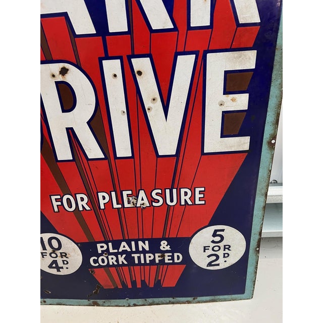 Large Park Drive Sign in Enamel, 1940s For Sale - Image 3 of 13