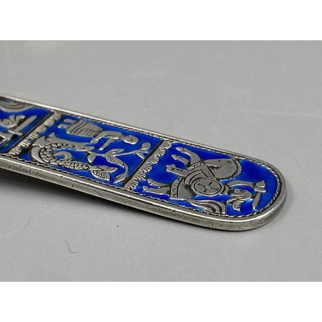 Paint Mid-Century Collectors Spoon in Sterling Silver with Enamel Work by David Anderson, Norway For Sale - Image 7 of 10