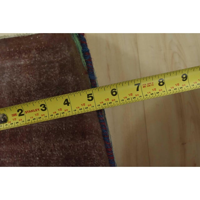 Kerman Runner 2’6” X 9’9” Red Wool Vintage Distressed Hand-Knotted Rug For Sale - Image 10 of 12