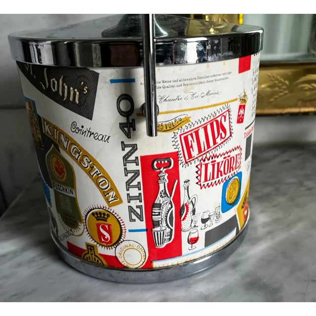 Mid-Century Modern German MCM Cocktail Recipe Ice Bucket For Sale - Image 3 of 7