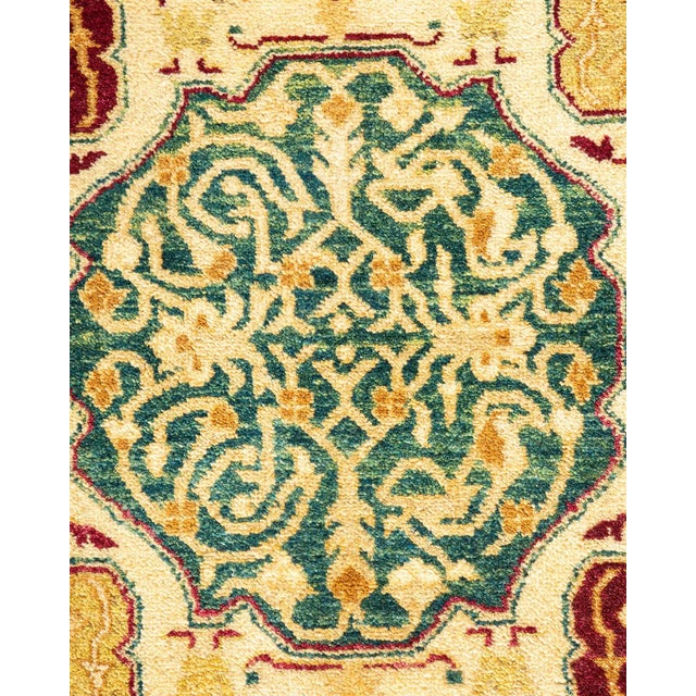 Traditional Mogul, One-of-a-Kind Hand-Knotted Area Rug in Ivory, 8' 3" x 10' 3" For Sale - Image 3 of 8