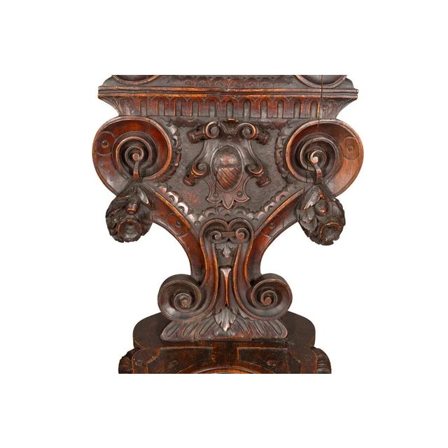 Italian Renaissance Style Walnut Sgabello Chair For Sale - Image 10 of 12