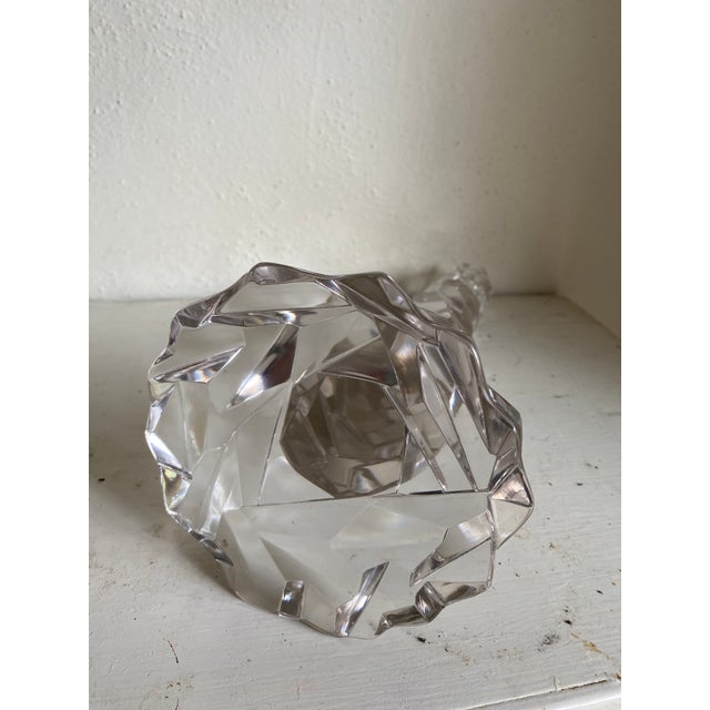 1990s Van Day Truex (After), Pair Oversized Faux Rock Crystal Candlesticks For Sale - Image 5 of 8