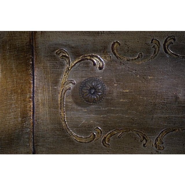 Italian Gold Gilt 2 Drawer Carved Commode For Sale - Image 9 of 12