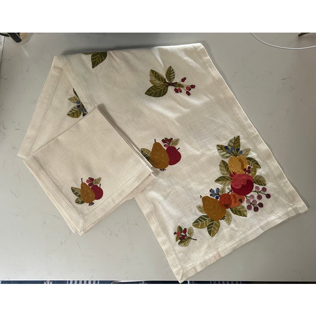 Perfect for the Holidays! Rich muted reds, greens, mustard yellow, and blue in cotton thread are used to create the...