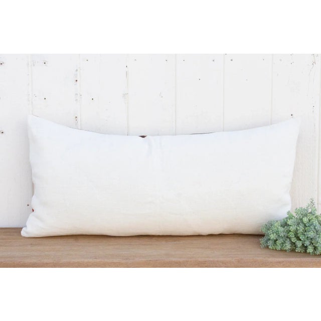 Red Lengkuas Antique Sumatran Ikat Pillow For Sale - Image 8 of 9