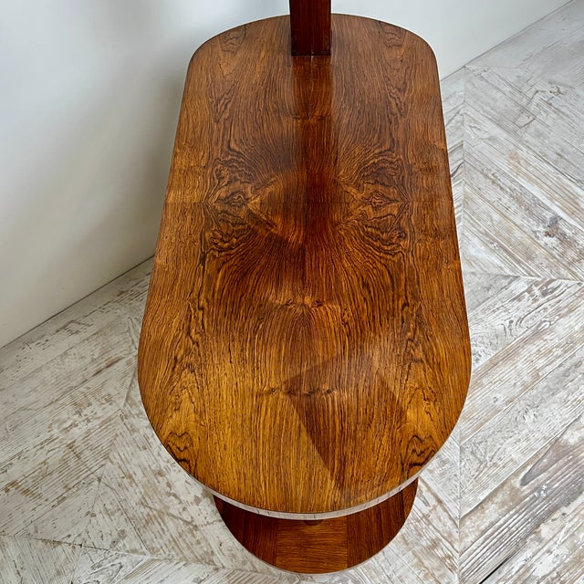 Art Deco Teak Standard Lamp Table, 1920s For Sale - Image 9 of 13