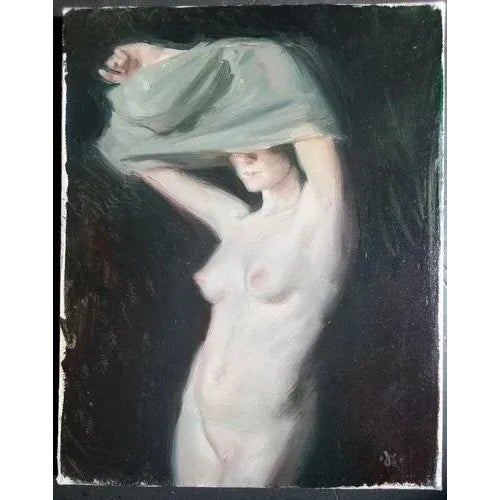 2000 - 2009 A Moment, Oil on Canvas, 21st Century For Sale - Image 5 of 5