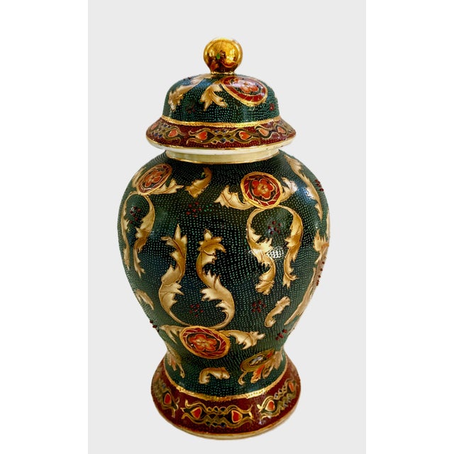 Japanese Satsuma Temple Jars - A Pair For Sale - Image 3 of 11