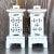 Vintage Asian Glazed Ceramic Pagoda Lanterns - a Pair For Sale - Image 4 of 7