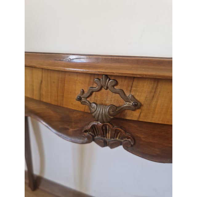 Louis XV Walnut Console Table, 1940s For Sale - Image 18 of 18