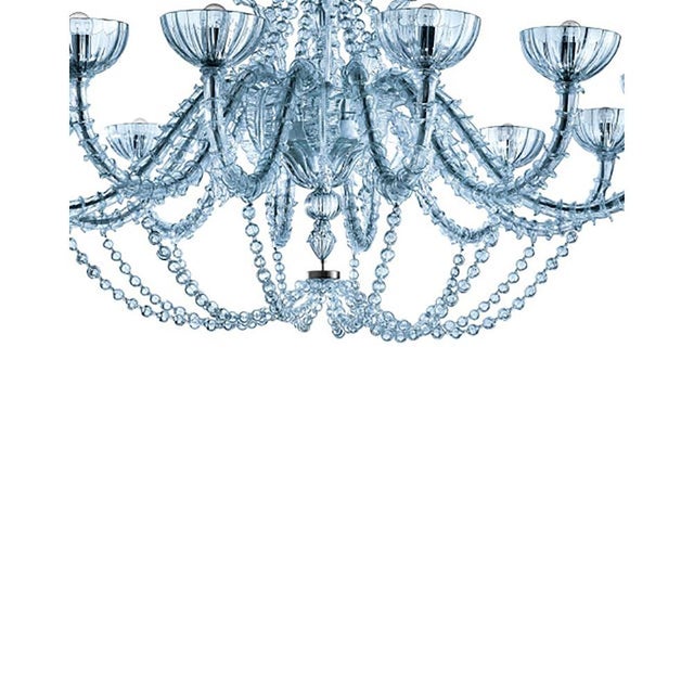 Turquoise Cà Rezzonico Murano Glass Chandelier by Simoeng For Sale - Image 7 of 8