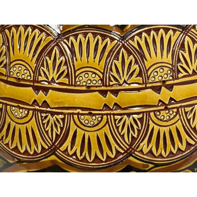 Moroccan Ceramic Vase + Bowl, Set of Two For Sale - Image 10 of 12