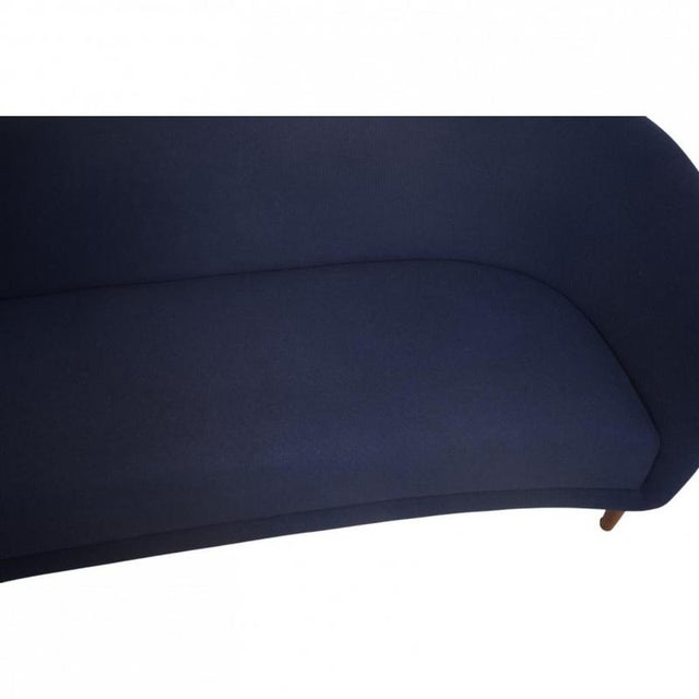 Blue Lillemor Three-Seater Sofa in Blue Hallingdal Fabric by Finn Juhl, 2010s For Sale - Image 8 of 13