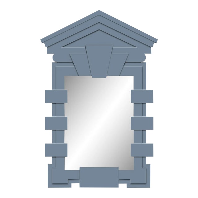 Fleur Home x Aldous Bertram Davenport Mirror in Bachelor Blue, 31.75x48 For Sale