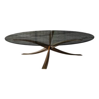 Sculptural Bronze Coffee Table by Michel Mangematin, France, 1960s For Sale