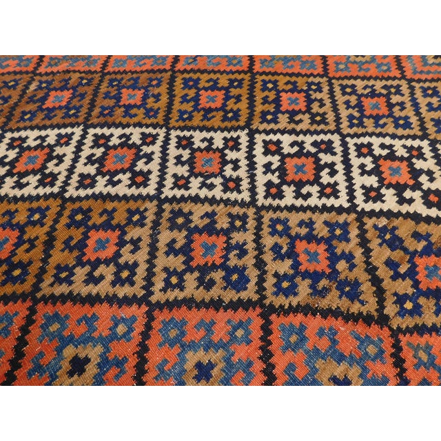 1980s 1980s A Polychrome Kilim Flatweave Rug. 4'6"x 6'4" For Sale - Image 5 of 12