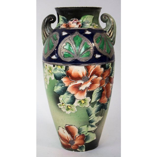 Ceramic 1920s Nippon Hand Painted Vase For Sale - Image 7 of 7