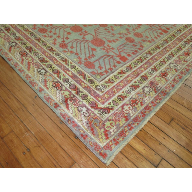 Early 20th Century Pomegranate Antique Khotan Rug - 5'11" x 9' For Sale - Image 9 of 9