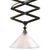 Vintage Industrial Glass and Metal Scissor Pendant Lamp from Holophane For Sale - Image 4 of 7