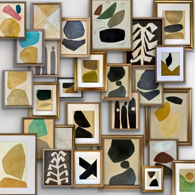 2023 "Smeraldo" Contemporary Abstract Painting on Paper by Artist r.k. Red For Sale - Image 4 of 4