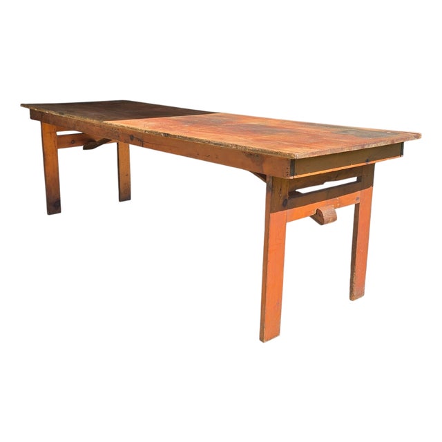 Antique "Clipper" Style Folding Table For Sale