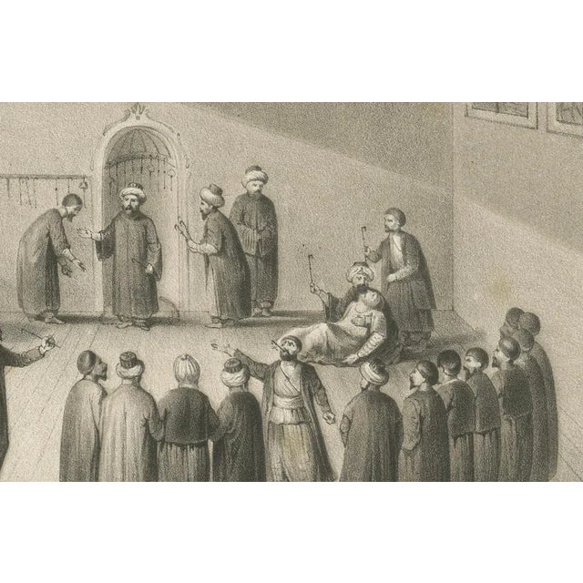 Dozy, Islamic Ritual with Whirling Dervishes Ceremony Scene V, 1863, Lithograph For Sale - Image 4 of 10