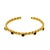 Twisted Black Onyx & Gold Dainty Cuff Bracelet For Sale In Miami - Image 6 of 6