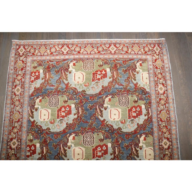 Persian Senneh Gol Farang Rug no. j5208 For Sale In New York - Image 6 of 7