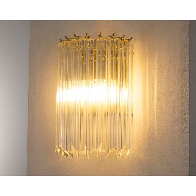 Mid-Century Modern Wall Lamps in Murano Glass, 1990s, Set of 2 For Sale - Image 3 of 13